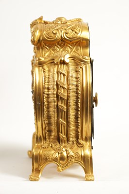 Lot 757 - G. YONGE & SON, STRAND, LONDON. AN ENGLISH REGENCY ORMOLU FUSEE MANTEL CLOCK