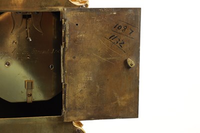 Lot 757 - G. YONGE & SON, STRAND, LONDON. AN ENGLISH REGENCY ORMOLU FUSEE MANTEL CLOCK