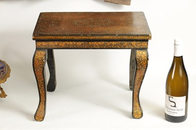 Lot 184 - A 19TH CENTURY LACQUERED KASHMIRI OCCASIONAL TABLE