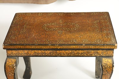 Lot 184 - A 19TH CENTURY LACQUERED KASHMIRI OCCASIONAL TABLE