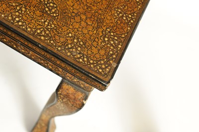 Lot 184 - A 19TH CENTURY LACQUERED KASHMIRI OCCASIONAL TABLE