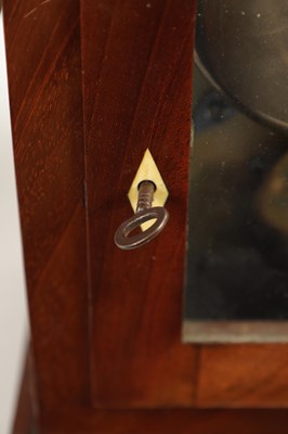 Lot 758 - A LATE 19TH CENTURY FLAME MAHOGANY ARCHED TOP DOUBLE FUSEE ENGLISH BRACKET CLOCK