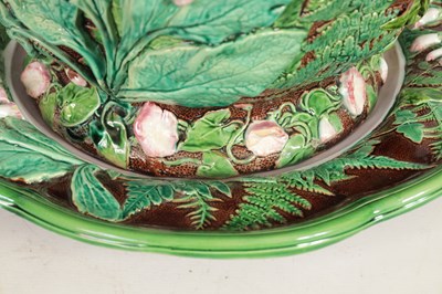 Lot 37 - A 19TH CENTURY OVERSIZED MINTON MAJOLICA JARDINIERE ON STAND