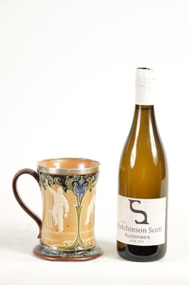 Lot 96 - A LATE 19TH CENTURY DOULTON LAMBETH STONEWARE CRICKET MUG