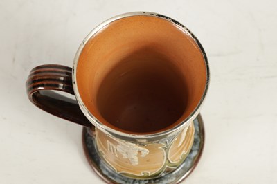 Lot 96 - A LATE 19TH CENTURY DOULTON LAMBETH STONEWARE CRICKET MUG