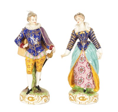 Lot 52 - A PAIR OF LATE 19TH CENTURY SAMSON 'DERBY TYPE' CONTINENTAL PORCELAIN FIGURES