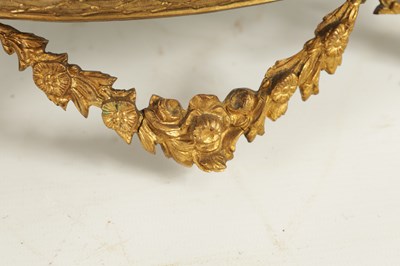 Lot 55 - A LATE 19TH CENTURY SERVES STYLE OVAL ORMOLU MOUNTED CENTREPIECE