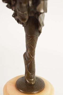 Lot 542 - PAUL PHILIPPE (1870 - 1930) A FINE AND IMPRESSIVE ART DECO BRONZE SCULPTURE OF A DANCING GIRL