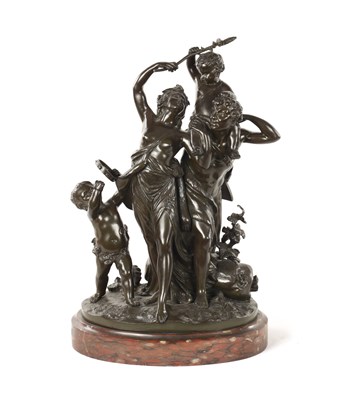 Lot 633 - AFTER CLAUDE MICHEL CLODION. A 19TH CENTURY PATINATED BRONZE FIGURAL SCULPTURE