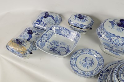 Lot 39 - A 19TH CENTURY BLUE AND WHITE MASON'S IRONSTONE BLUE AND WHITE DINNER SERVICE