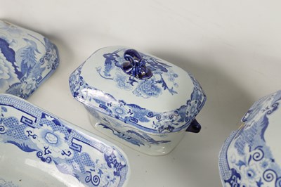 Lot 39 - A 19TH CENTURY BLUE AND WHITE MASON'S IRONSTONE BLUE AND WHITE DINNER SERVICE