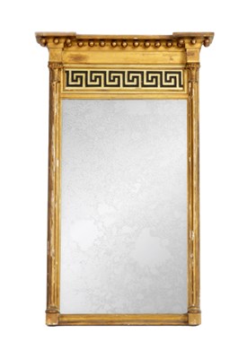 Lot 976 - A REGENCY GILT WOOD PIER MIRROR