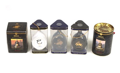 Lot 448 - A COLLECTION OF FIVE CHINESE BELLS AND DIMPLE WHISKIES