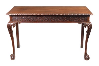 Lot 969 - A 19TH CENTURY CHIPPENDALE STYLE MAHOGANY SERVING TABLE