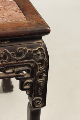 Lot 129 - A 19TH CENTURY CHINESE HARDWOOD JARDINIERE STAND