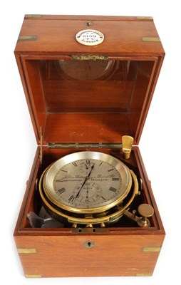 Lot 813 - KELVIN BOTTOMLEY & BAIRD LTD. GLASGOW. A FINE 19TH CENTURY EIGHT-DAY MARINE CHRONOMETER