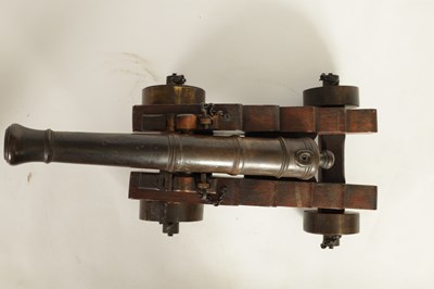 Lot 381 - AN 18TH/19TH CENTURY BRONZE STARTING CANNON