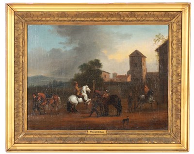 Lot 619 - MANNER OF PHILIPS WOUWERMAN (1619-1668) OIL ON CANVAS.