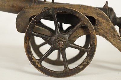 Lot 365 - A 19TH CENTURY BRONZE STARTING CANNON