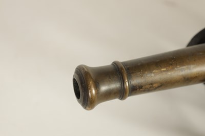 Lot 365 - A 19TH CENTURY BRONZE STARTING CANNON