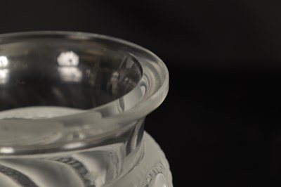 Lot 28 - A PAIR OF LALIQUE FROSTED AND CLEAR GLASS “ERMENONVILLE” VASES