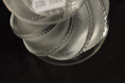 Lot 28 - A PAIR OF LALIQUE FROSTED AND CLEAR GLASS “ERMENONVILLE” VASES