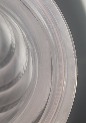 Lot 28 - A PAIR OF LALIQUE FROSTED AND CLEAR GLASS “ERMENONVILLE” VASES