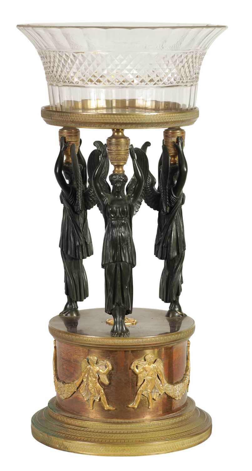 Lot 538 - A LARGE LATE 19TH CENTURY FRENCH ORMOLU AND PATINATED BRONZE CENTERPIECE