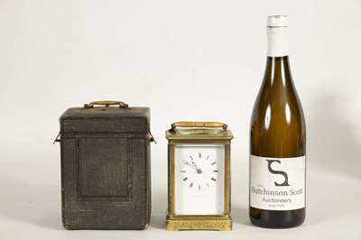 Lot 717 - JAPY FRERES. A LATE 19TH CENTURY FRENCH ENGRAVED STRIKING CARRIAGE CLOCK