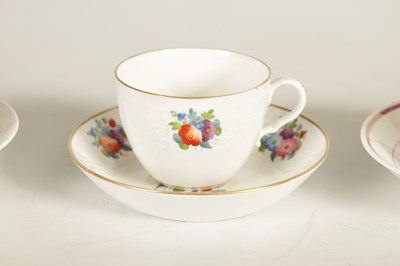 Lot 59 - A COLLECTION OF SIX VARIOUS 19TH CENTURY PORCELAIN AND CHINAWARE LARGE TEACUPS AND SAUCERS