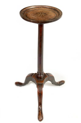 Lot 993 - A GEORGE II MAHOGANY CANDLE STAND