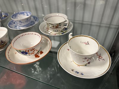 Lot 30 - A LARGE COLLECTION OF VARIOUS 19TH CENTURY TEA CUPS AND SAUCERS