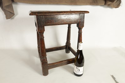 Lot 911 - A LATE 17TH CENTURY OAK JOINT STOOL