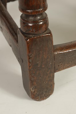 Lot 911 - A LATE 17TH CENTURY OAK JOINT STOOL