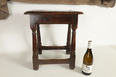 Lot 911 - A LATE 17TH CENTURY OAK JOINT STOOL