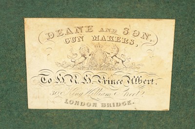 Lot 386 - A 19TH CENTURY CASED FIVE-SHOT 120 BORE REVOLVER BY DEAN AND SON, LONDON BRIDGE