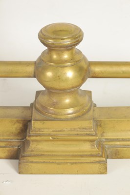 Lot 441 - A 19TH CENTURY BRASS FENDER