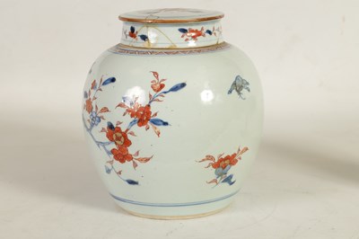 Lot 270 - A 18TH CENTURY CHINESE IMARI GINGER JAR AND COVER