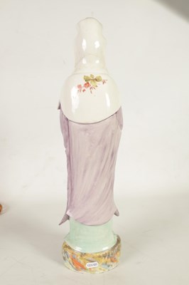 Lot 215 - A 19TH CENTURY CHINESE PORCELAIN GUAN YIN STATUE