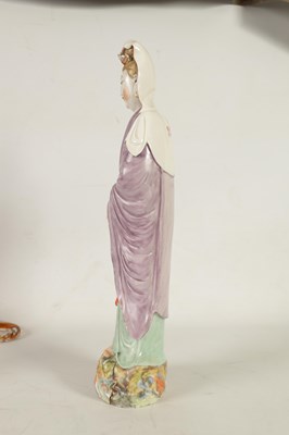 Lot 215 - A 19TH CENTURY CHINESE PORCELAIN GUAN YIN STATUE