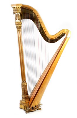 Lot 598 - SEBASTIAN ERARD AND PIERRE, PATENT NO. 6446, 18 GREAT MARLBOROUGH STREET LONDON. A FINE LATE 19TH CENTURY 46 STRING SEVEN PEDAL CONCERT HARP