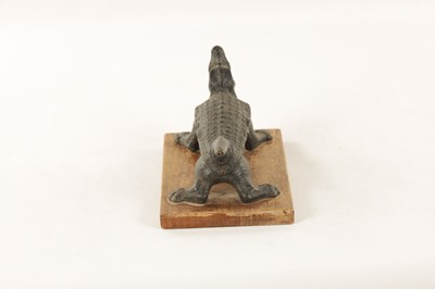 Lot 627 - A LATE 19TH CENTURY CAST IRON APOTHECARY CHEMISTS CORK PRESS FORMED AS A CROCODILE