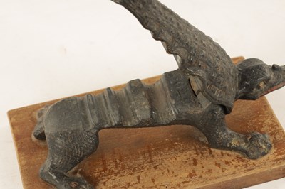 Lot 627 - A LATE 19TH CENTURY CAST IRON APOTHECARY CHEMISTS CORK PRESS FORMED AS A CROCODILE