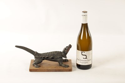 Lot 627 - A LATE 19TH CENTURY CAST IRON APOTHECARY CHEMISTS CORK PRESS FORMED AS A CROCODILE