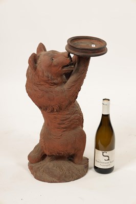 Lot 612 - A 19TH CENTURY ‘WITHNELL’ BRICK & TERRACOTTA LTD. LANCASHIRE STANDING MODEL OF A BEAR WAITER