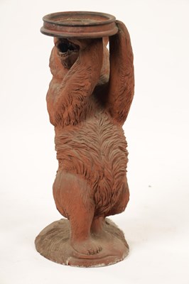 Lot 612 - A 19TH CENTURY ‘WITHNELL’ BRICK & TERRACOTTA LTD. LANCASHIRE STANDING MODEL OF A BEAR WAITER