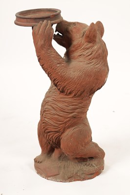 Lot 612 - A 19TH CENTURY ‘WITHNELL’ BRICK & TERRACOTTA LTD. LANCASHIRE STANDING MODEL OF A BEAR WAITER