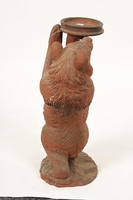 Lot 612 - A 19TH CENTURY ‘WITHNELL’ BRICK & TERRACOTTA LTD. LANCASHIRE STANDING MODEL OF A BEAR WAITER