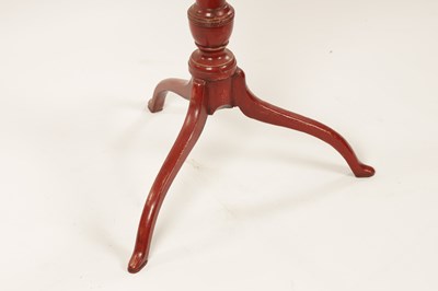 Lot 1317 - A LATE REGENCY RED LACQUERWORK TILT TOP TRIPOD TABLE