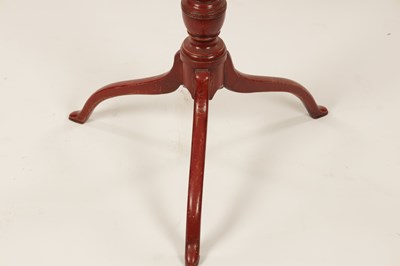 Lot 1317 - A LATE REGENCY RED LACQUERWORK TILT TOP TRIPOD TABLE